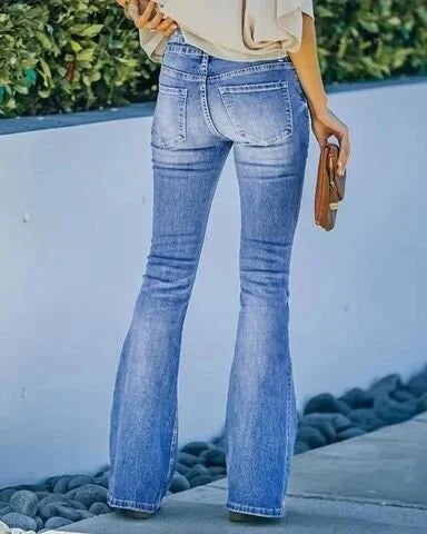 Kerryl - Denim broek met hoge taille