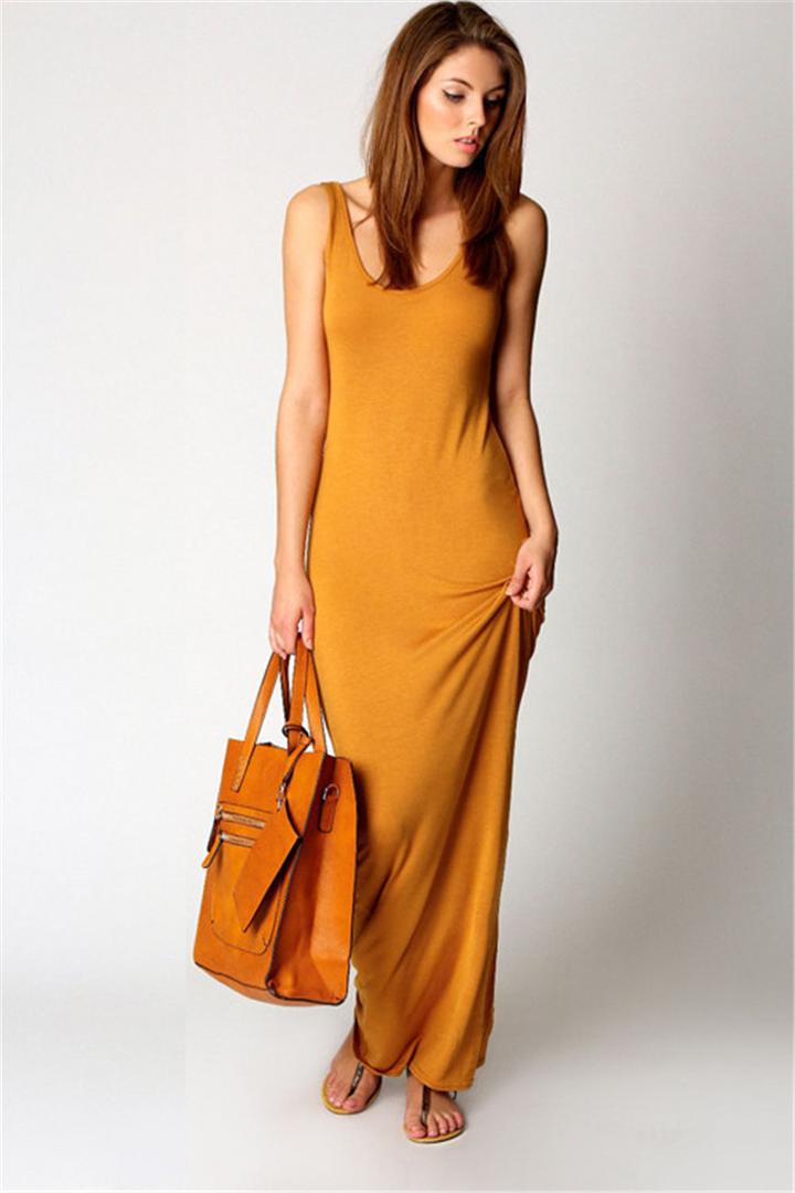 Meryl - Elegante stretch maxi-jurk