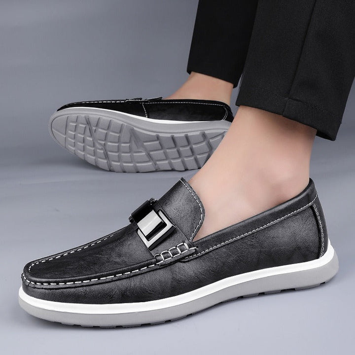 Stijlvolle bruine leren herenschoenen Britse stijl - Weston