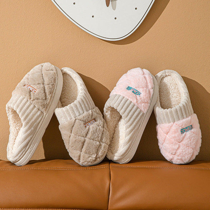 Uniseks winterslippers pluche antislip Rombe - Elen