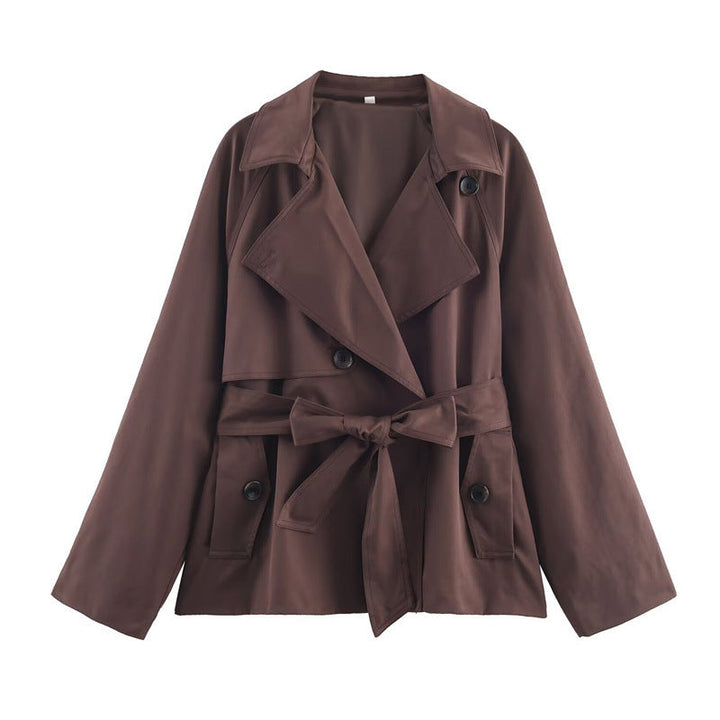 Losvallende korte trenchcoat voor dames - Elayne