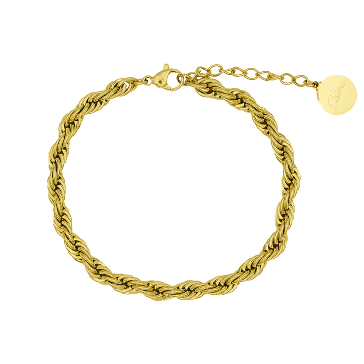 Gedraaide armband 14K verguld