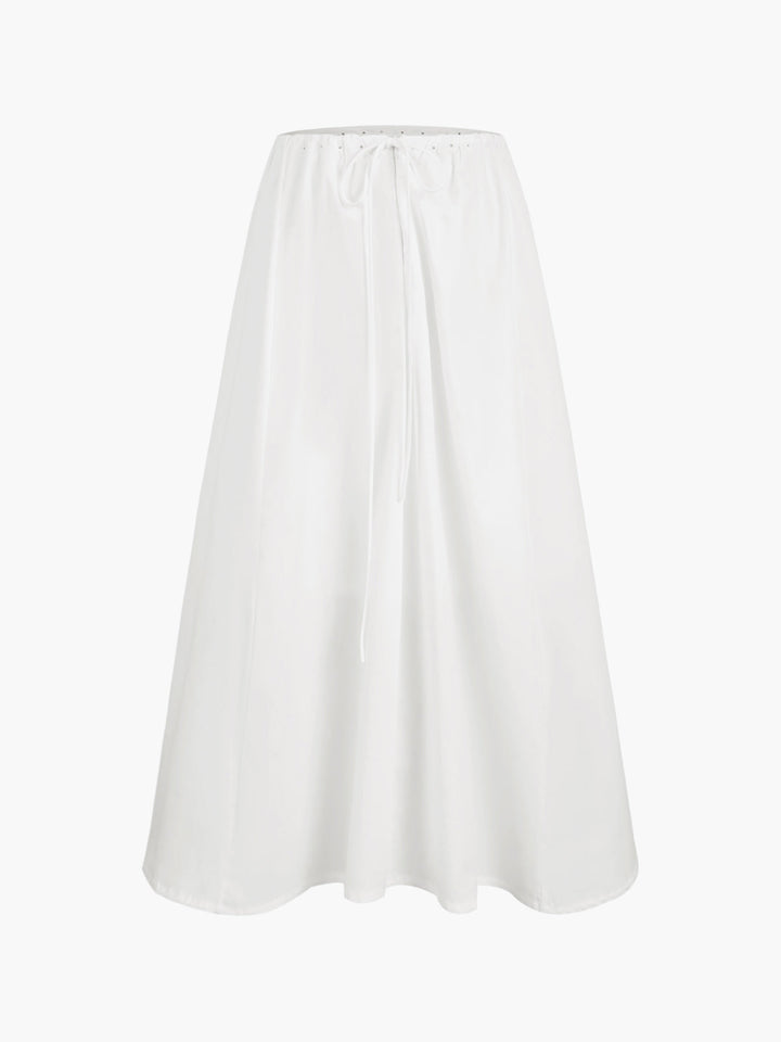 Tania - Vierkante Hals Gewaad Top & Rok Set met Pofmouwen