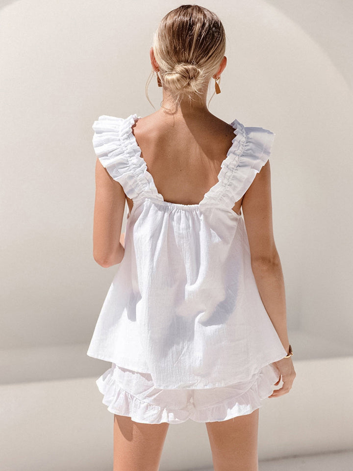 Micaela - Boho korte broek met ruches