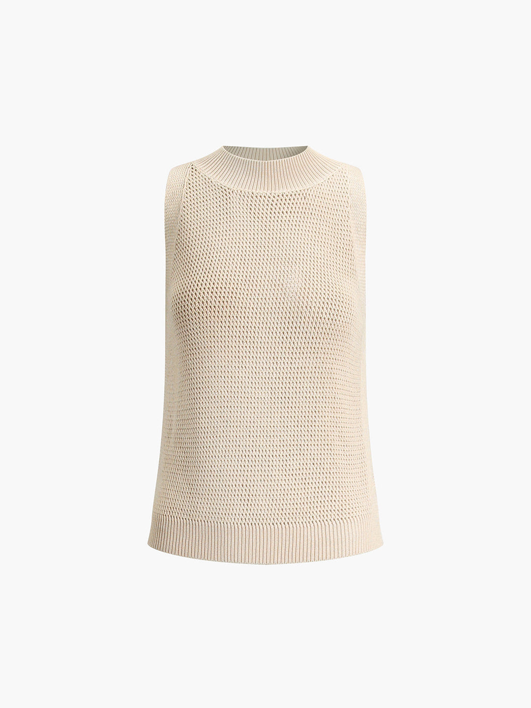 Jeanne - Effen hol gebreid vest