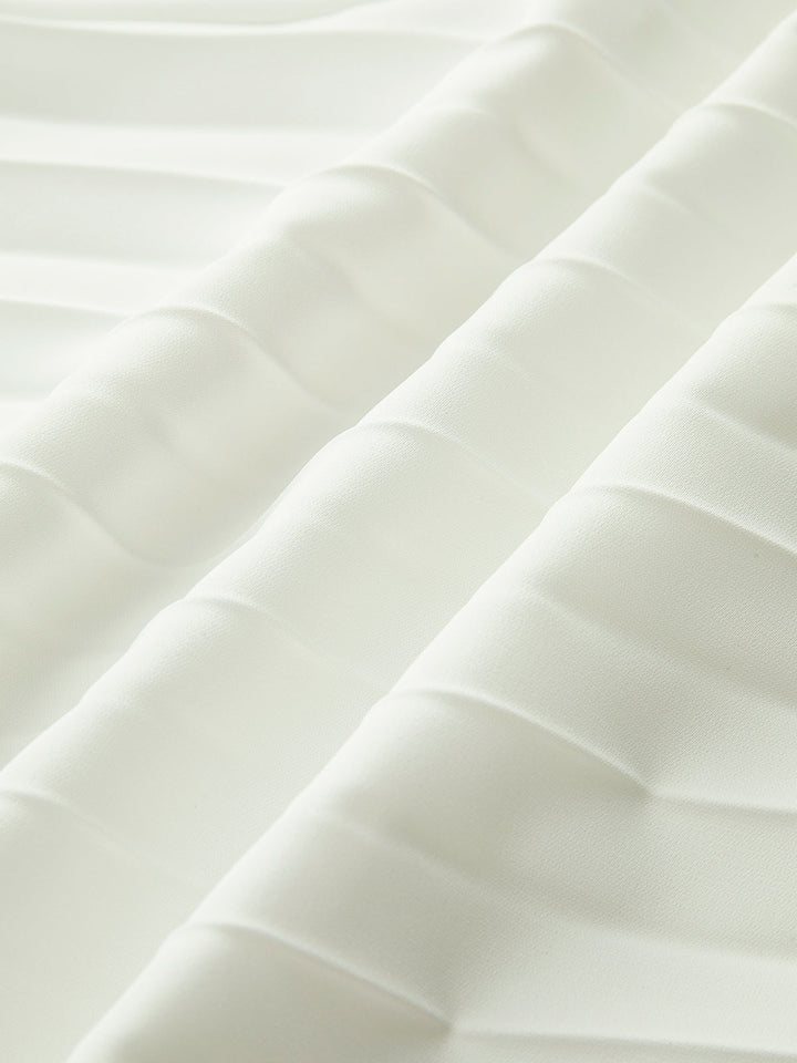 Charlotte - Effen geplooide strapless splitjurk
