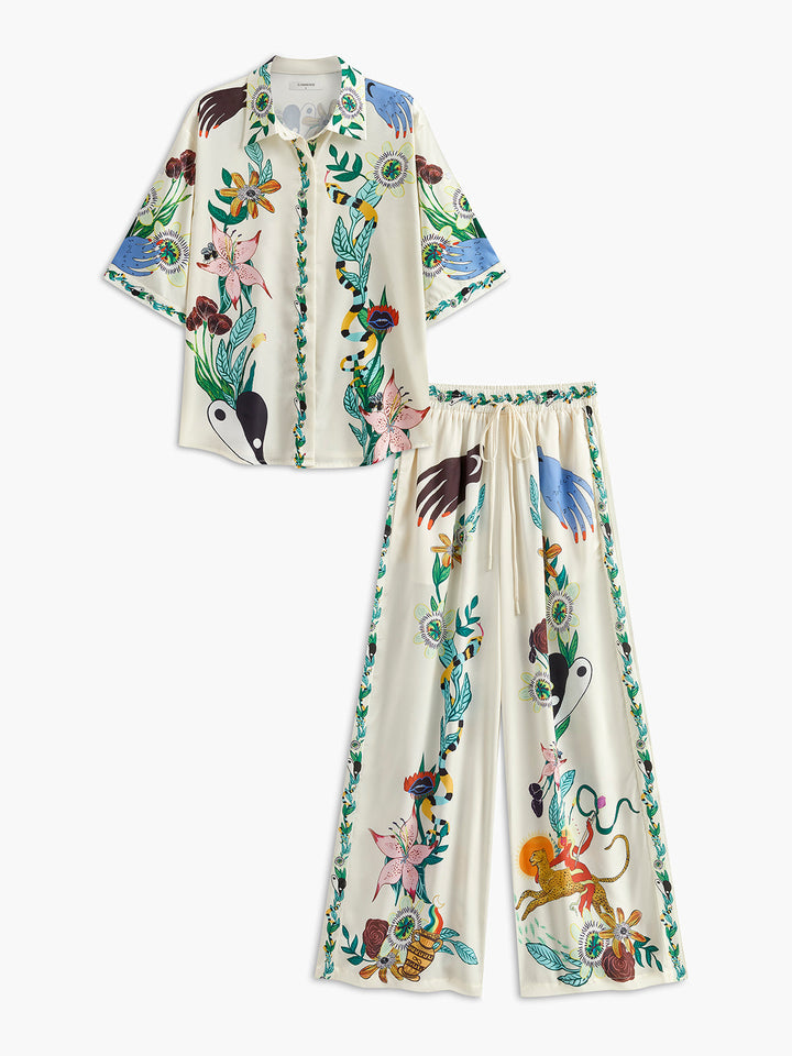 Carlota - Set broeken met bloemenprint