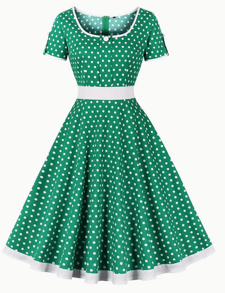 ADA - Elegante vintage polka jurk voor lente/zomer