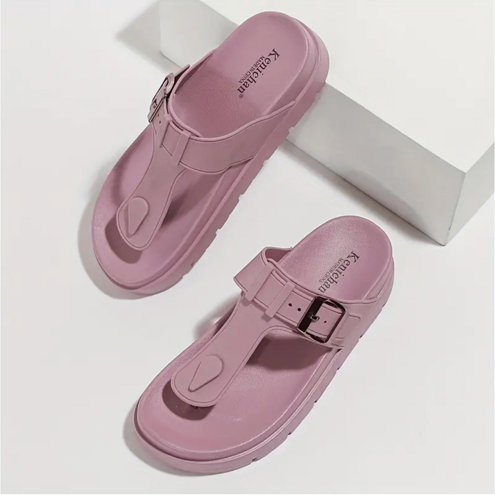 Lotte - De comfortabele flip-flops met effen kleur