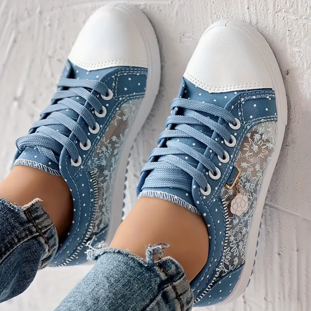 Emma - De mesh platte sneakers voor dames