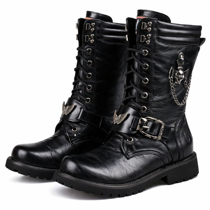 Leren herenlaarzen met stevige zool - Rovian