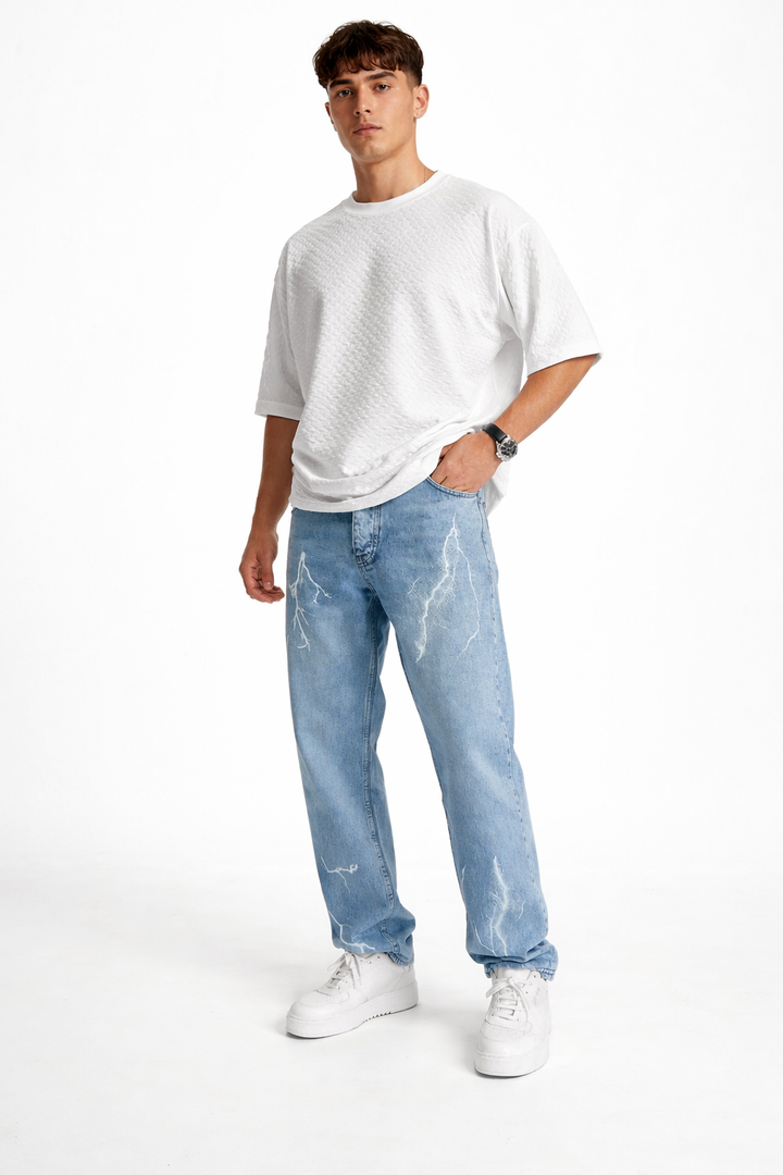 Rechte jeans met print - Svenrik