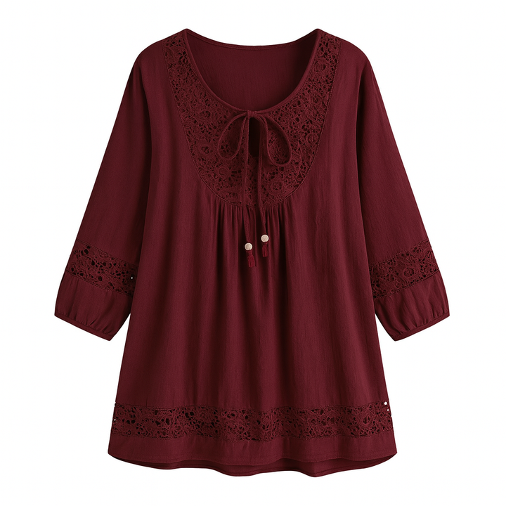 Damesblouse van kant met strik voor - Marena