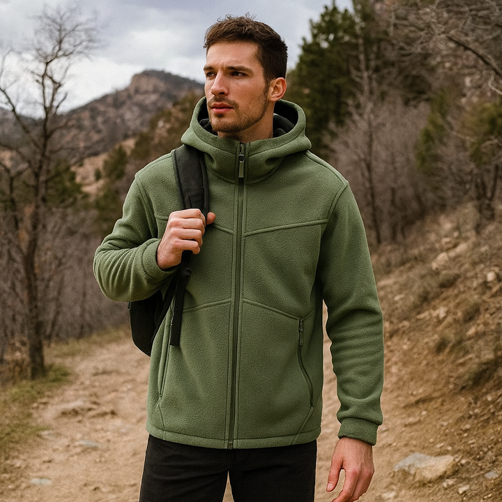 Fleecejack met capuchon voor heren - Nils