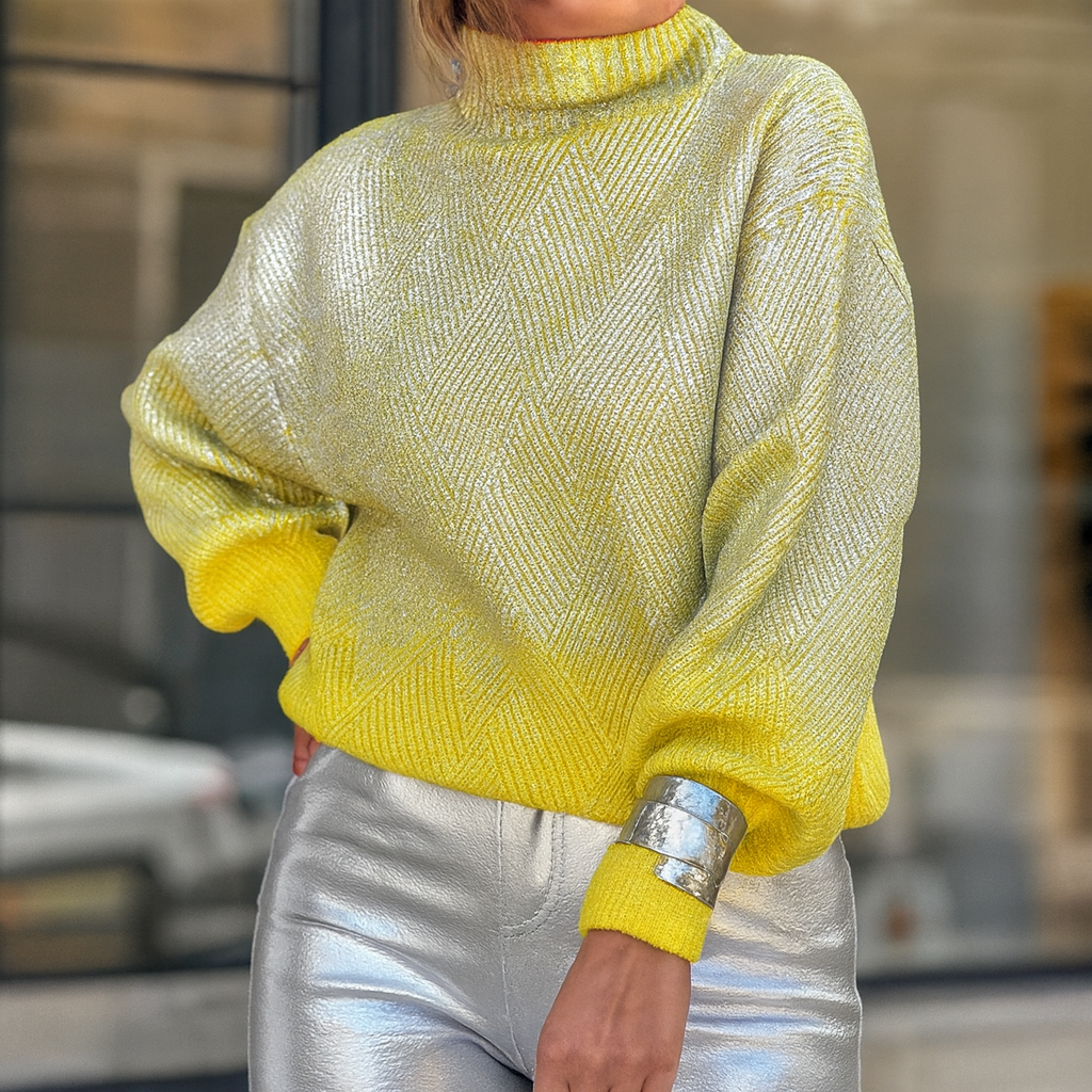 Gebreide damestrui met metallic effect - Soni