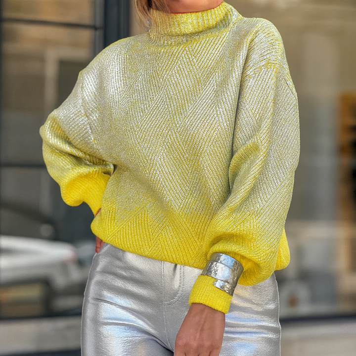 Gebreide damestrui met metallic effect - Soni