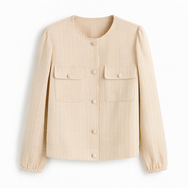 Kort gebreid vest - Elvianne