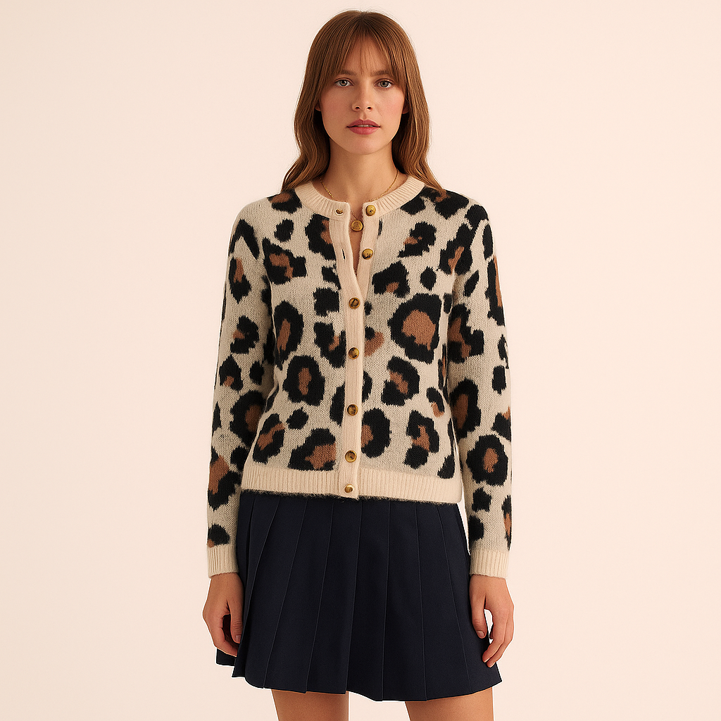 Damescardigan met moderne print - Alvéra