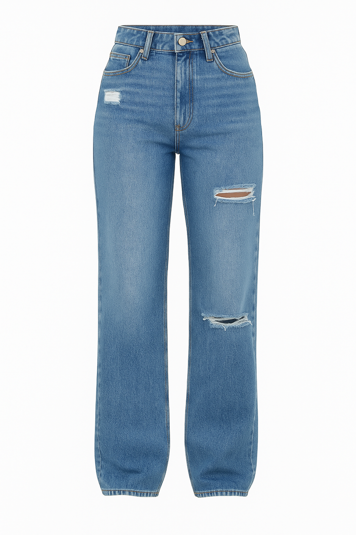 Rechte damesjeans met rips - Mailyn