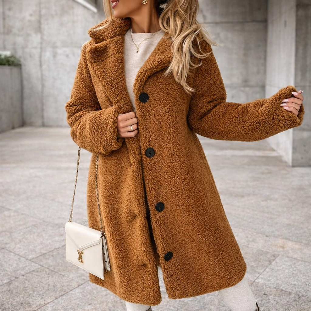 Fleecejack met klassieke revers voor dames - Noly