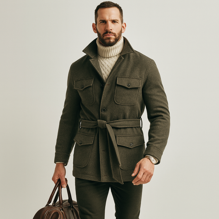 Heren Premium Wollen Jas - Leandro