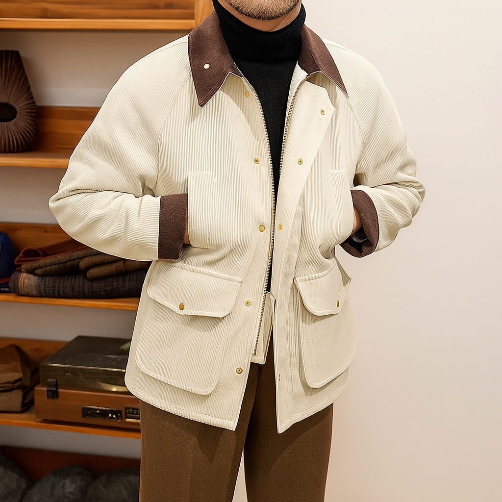 Luxe corduroy herenjack in herfststijl - Robinson