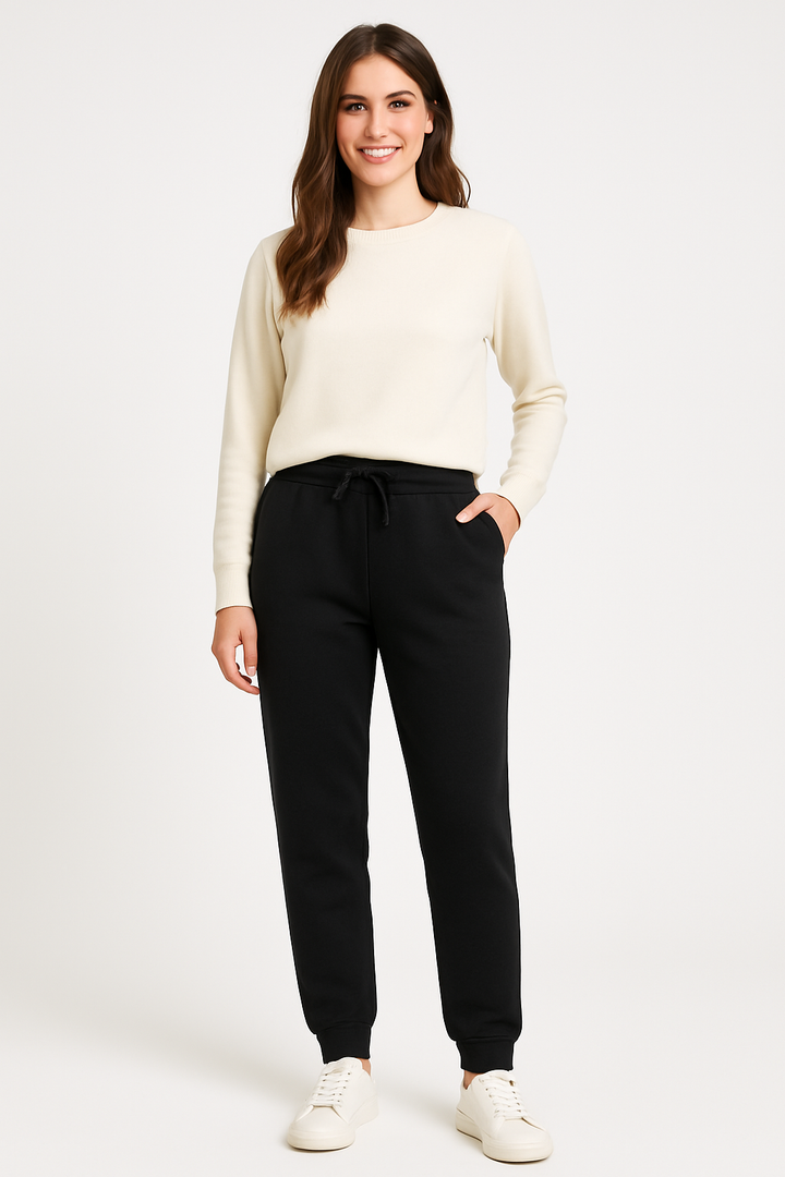 Damesbroek met fluwelen effect aan de binnenkant - Lureta