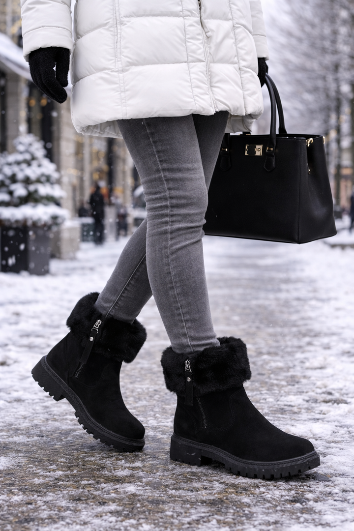 Dames snowboots met zijrits en thermovoering - Xavira