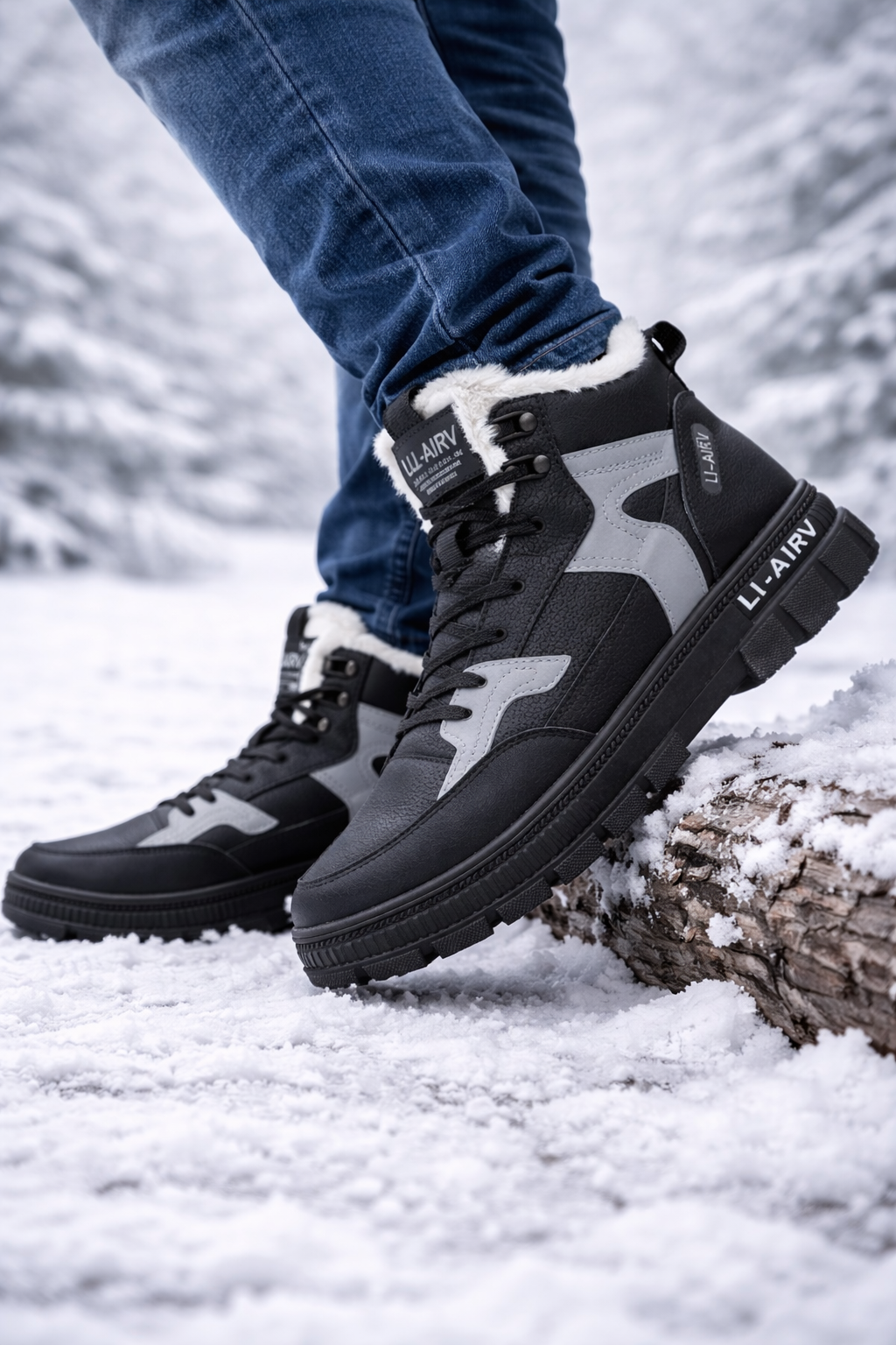 Winter thermische enkellaarsjes voor heren - Brakov