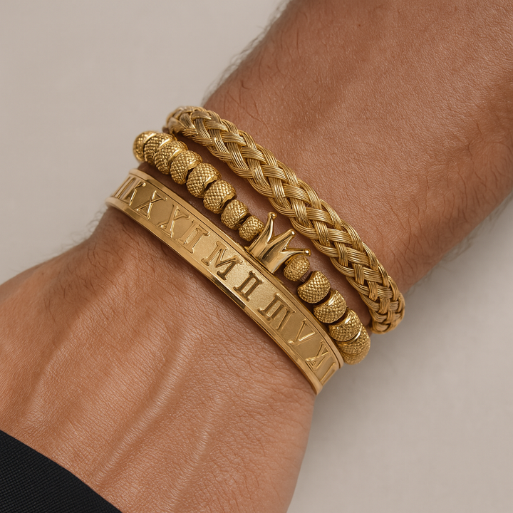 Herenarmband Keizerlijk kroonontwerp Romeinse stijl - Magnus