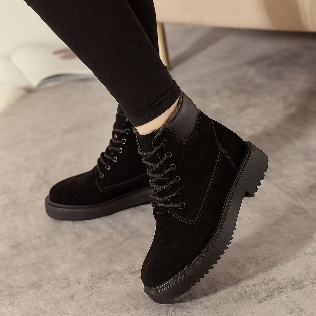 Dameslaarzen met suède-effect en warme binnenkant - Nerelis