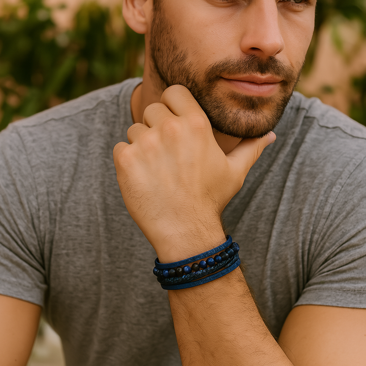 Elite Vintage - Luxe lederen armband