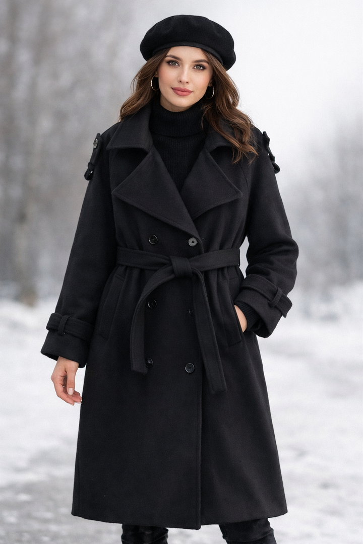 Wollen double breasted damesjas - Hannelore