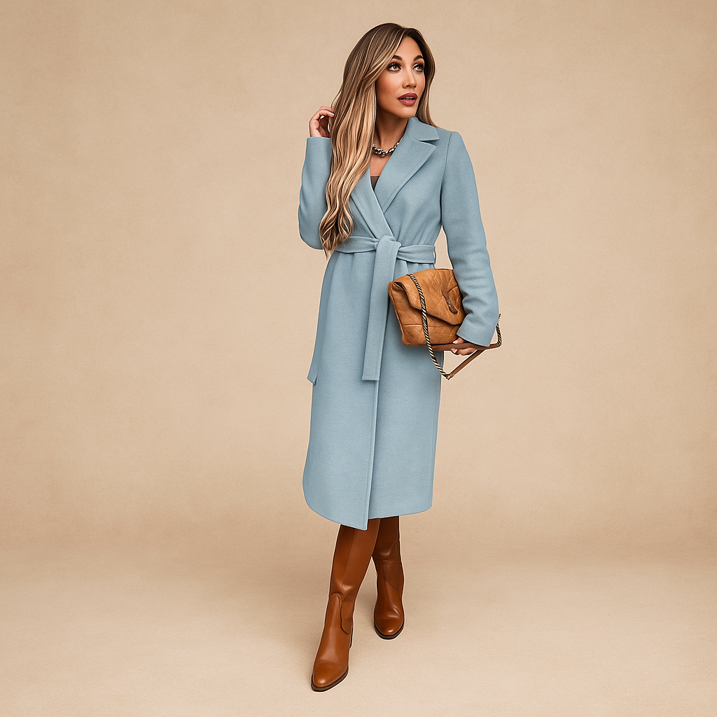 Lange wollen damesjas - Isoria