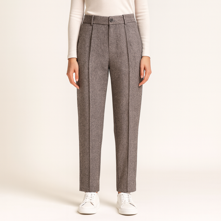 Wollen damesbroek met hoge taille - Selvia