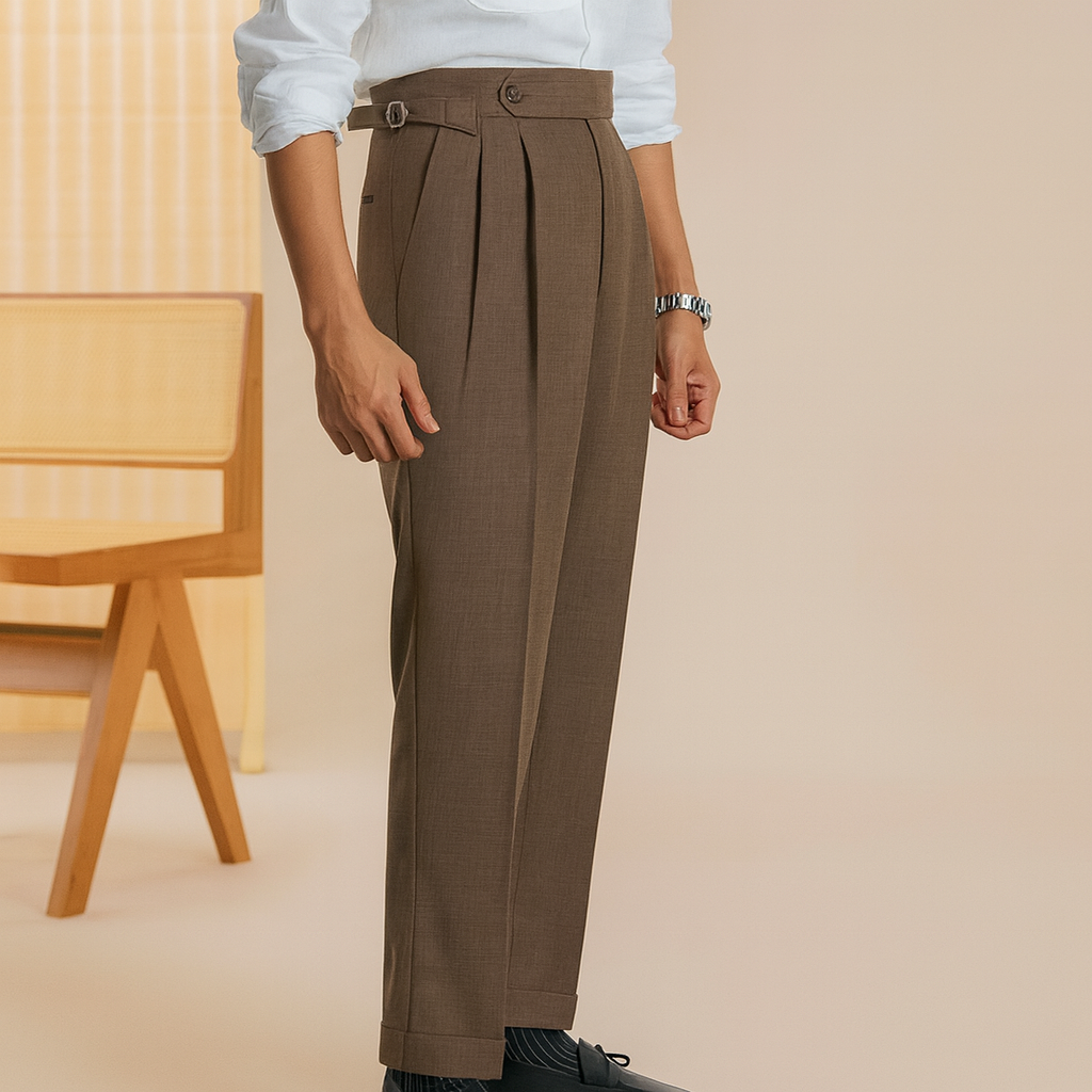 Geklede herenbroek met hoge taille - Ravel