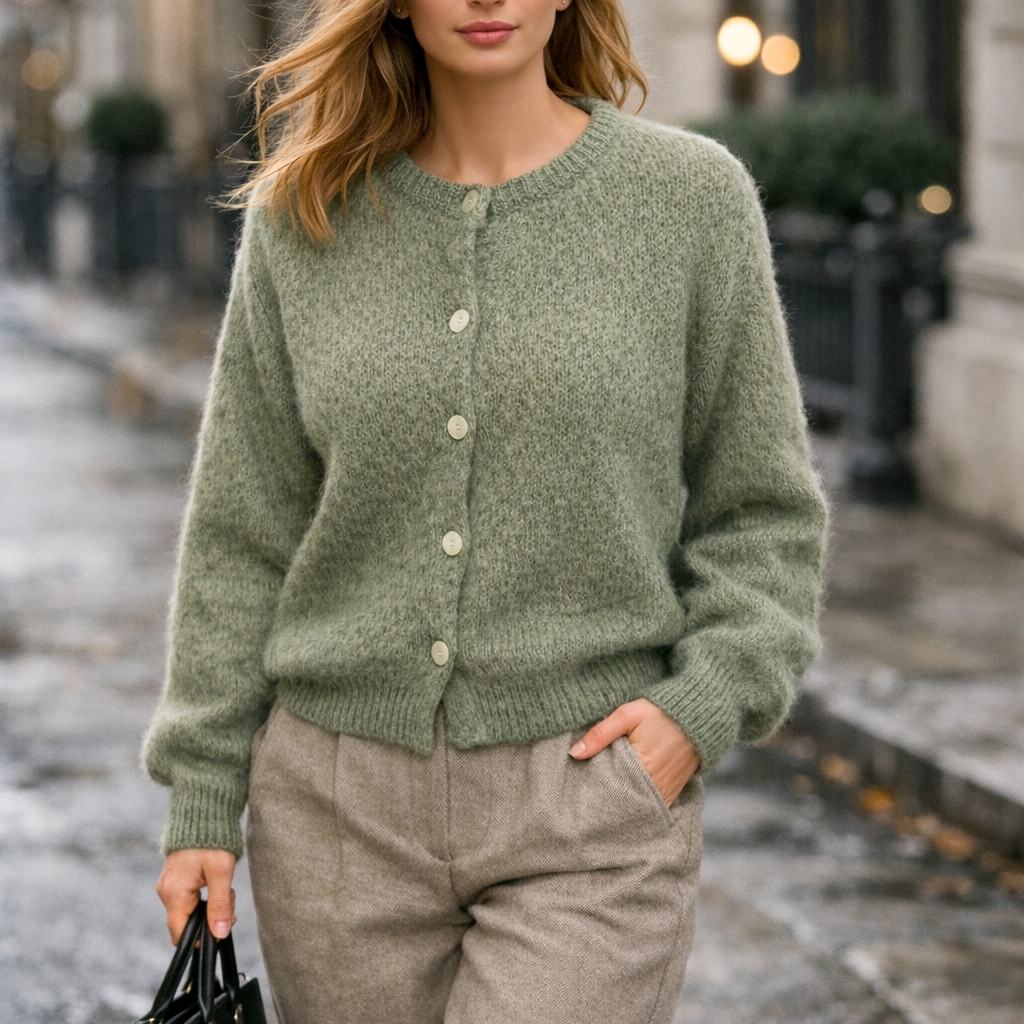 Damescardigan klassiek los silhouet - Annika