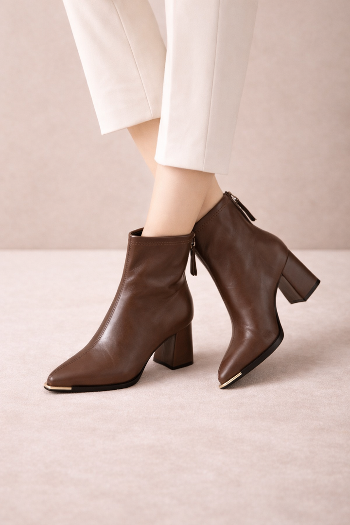 Dames enkellaarsjes met spitse teen - Baeza