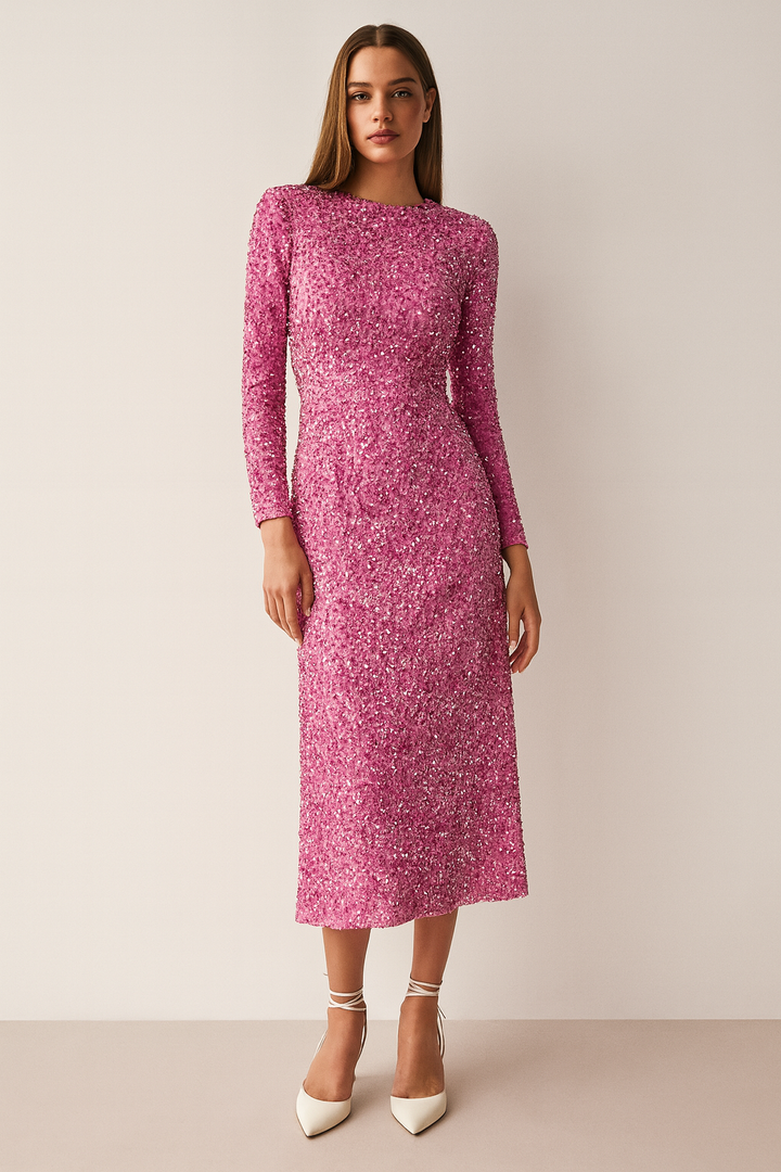 Feestjurk voor dames met pailletten - Elissa