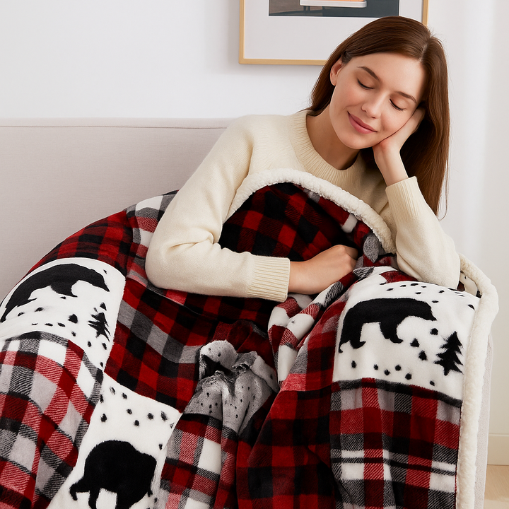 Thermische deken met kerstprint