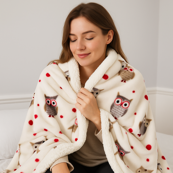 Dubbele winterdeken met zacht wollen effect