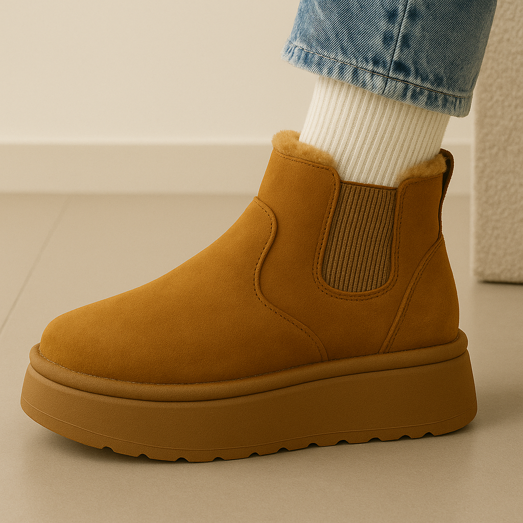 Winter enkellaarsjes voor dames met fleece voering - Maivelle