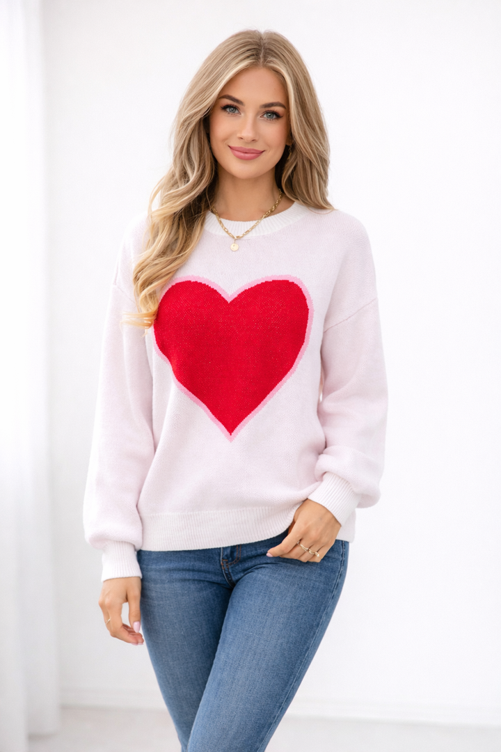 Damestrui met hartdessin en ronde hals - Rune