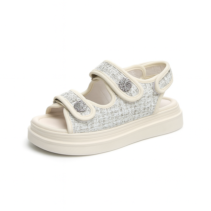 Sandalen van orthopedische tweedstof voor dames - Liora
