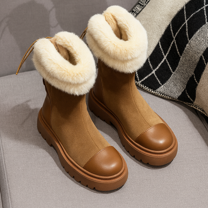 Dames winterlaarzen met suède-effect - Yalinne