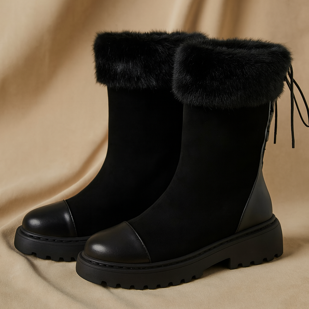 Dames winterlaarzen met suède-effect - Yalinne