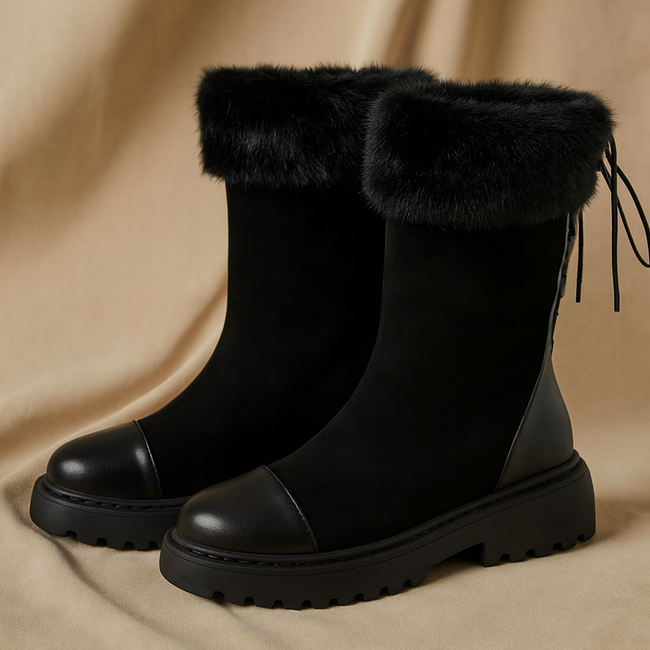 Dames winterlaarzen met suède-effect - Yalinne