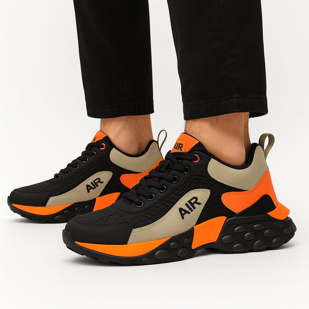Sneakers met hoge reliëfzool - Varek