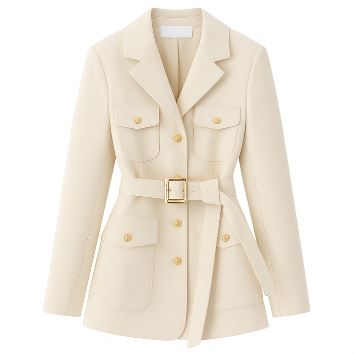 Damesblazer met riem en zakken - Lorane