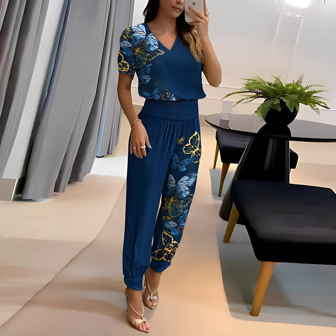 Blusana - Modieuze blouse en broekset met buikbedekking
